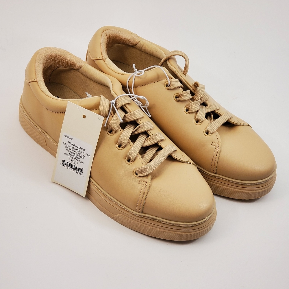 NEW a new day Women's Tan Cecily Sneakers - Size 5.5